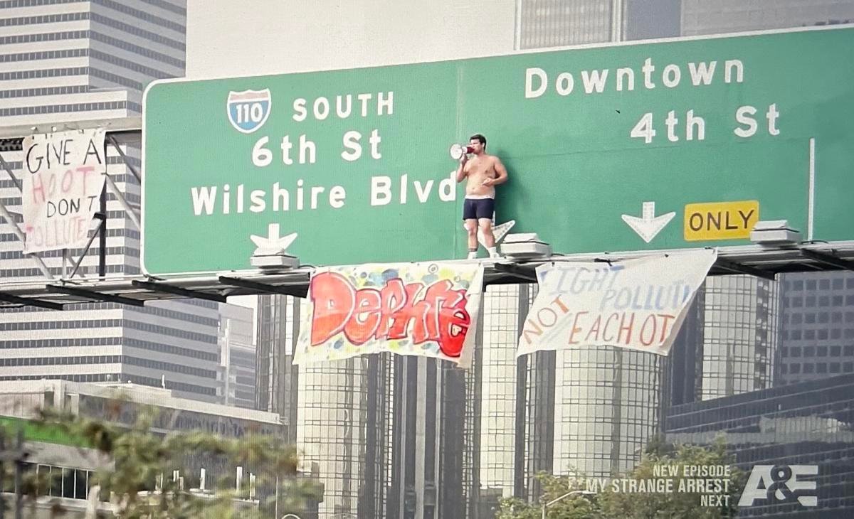 The aspiring rapper who shut down LA traffic with a publicity stunt tells his side of the crazy story on 'My Strange Arrest'